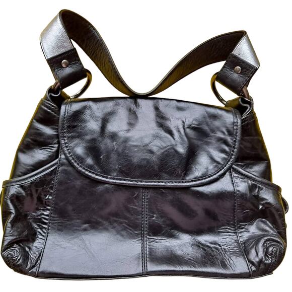 Kenneth Cole Reaction Black Leather Shoulder Bag - Picture 9 of 9